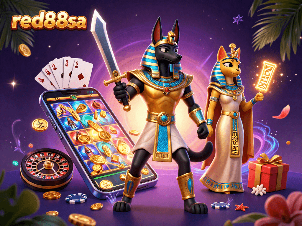 Spin your way to fortune with red88sa's dynamic slot games amidst ancient Egyptian magic!