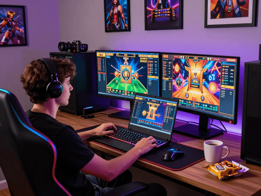 Experience seamless gameplay with rokok88 slot login in a vibrant gaming setup